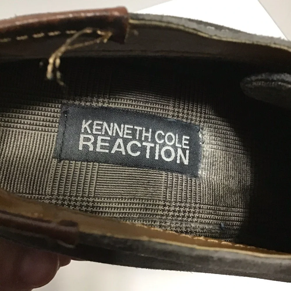 Kenneth Cole Reaction Size 9 Mens Leather Chukka Lace Up‎ Brown Dress Shoe